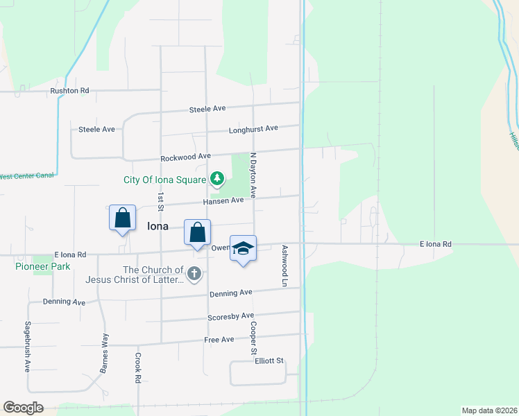 map of restaurants, bars, coffee shops, grocery stores, and more near 3458 North Dayton Avenue in Iona