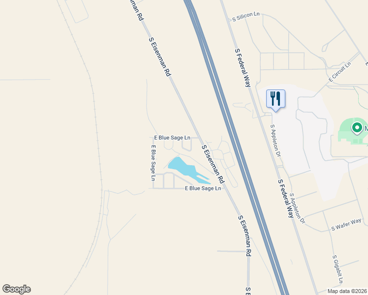 map of restaurants, bars, coffee shops, grocery stores, and more near 8237 Blue Ridge Lane in Boise