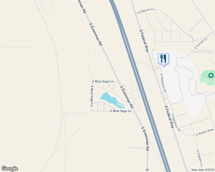 map of restaurants, bars, coffee shops, grocery stores, and more near 8237 Blue Ridge Lane in Boise