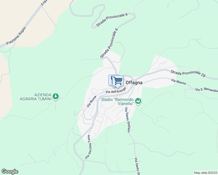 map of restaurants, bars, coffee shops, grocery stores, and more near 4A Via dell'Arengo in Offagna