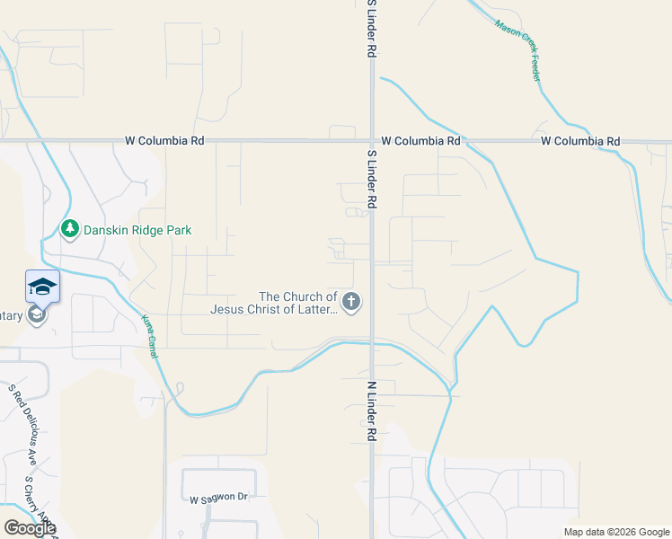 map of restaurants, bars, coffee shops, grocery stores, and more near 8625 South Linder Road in Meridian