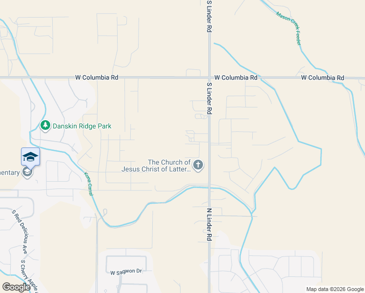 map of restaurants, bars, coffee shops, grocery stores, and more near 8625 South Linder Road in Meridian