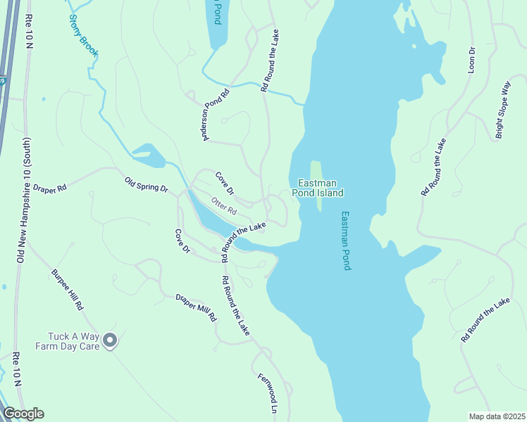 map of restaurants, bars, coffee shops, grocery stores, and more near 19 Island View in Grantham