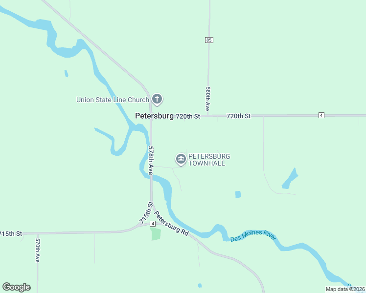 map of restaurants, bars, coffee shops, grocery stores, and more near 57890 718th Street in Jackson