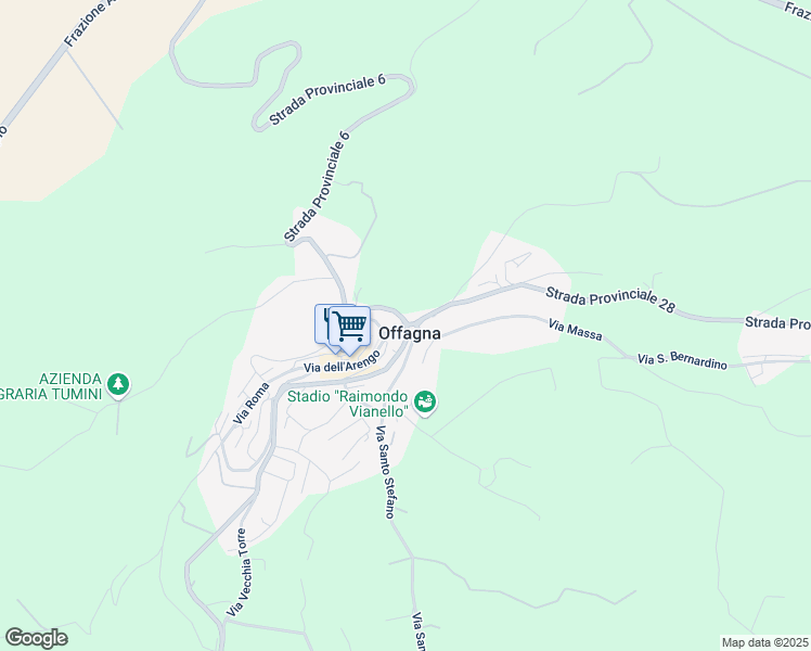 map of restaurants, bars, coffee shops, grocery stores, and more near in Offagna