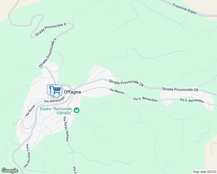 map of restaurants, bars, coffee shops, grocery stores, and more near 1 Via Massa in Offagna