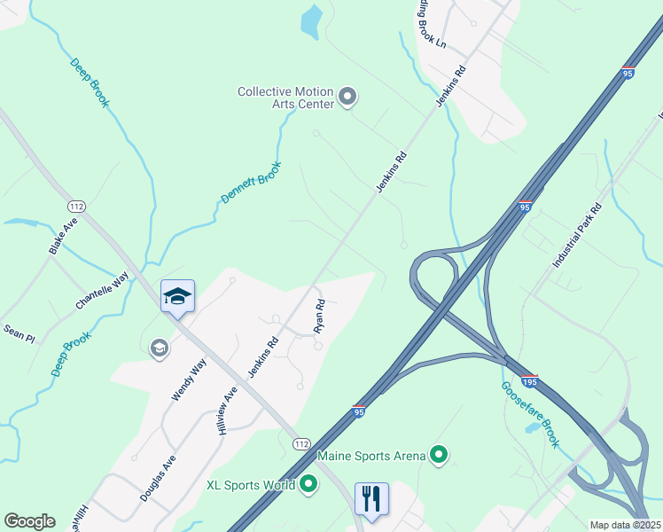 map of restaurants, bars, coffee shops, grocery stores, and more near 4 Chelsea Circle in Saco