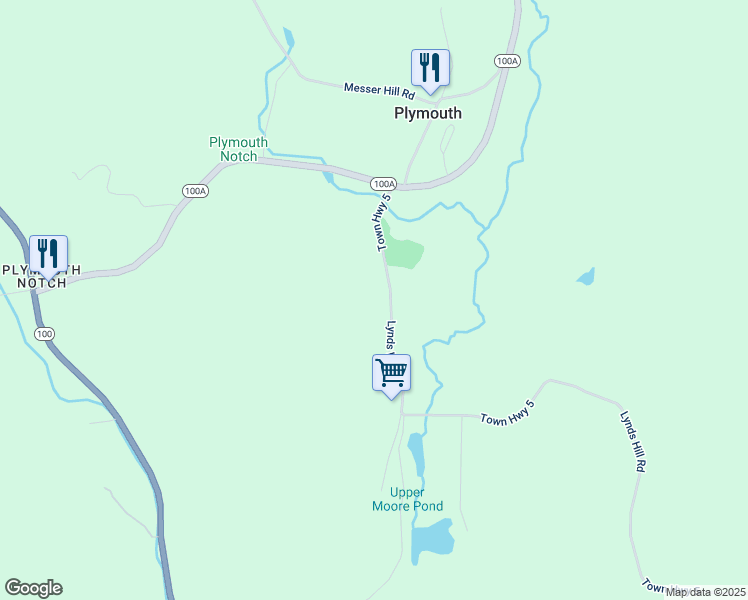 map of restaurants, bars, coffee shops, grocery stores, and more near 262 Lynds Hill Road in Plymouth
