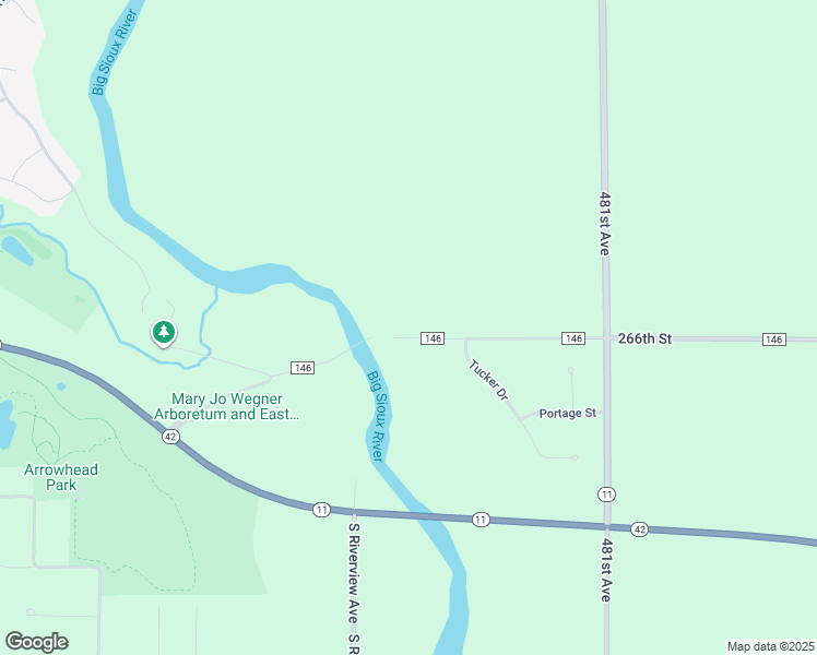 map of restaurants, bars, coffee shops, grocery stores, and more near 48054 266th Street in Brandon