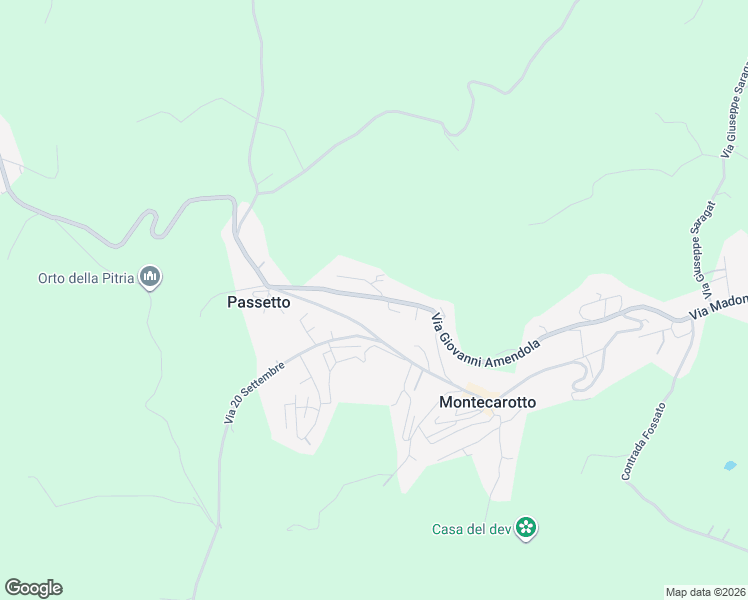 map of restaurants, bars, coffee shops, grocery stores, and more near 92 Via Giovanni Amendola in Montecarotto