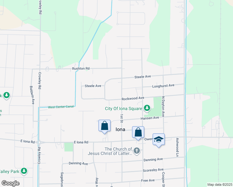 map of restaurants, bars, coffee shops, grocery stores, and more near 3763 Olsen Avenue in Iona