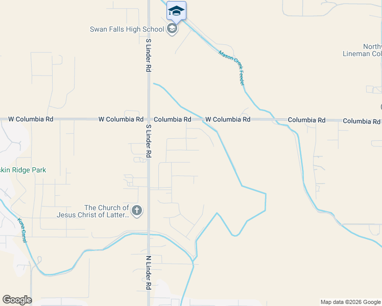 map of restaurants, bars, coffee shops, grocery stores, and more near 8430 South Linder Road in Meridian