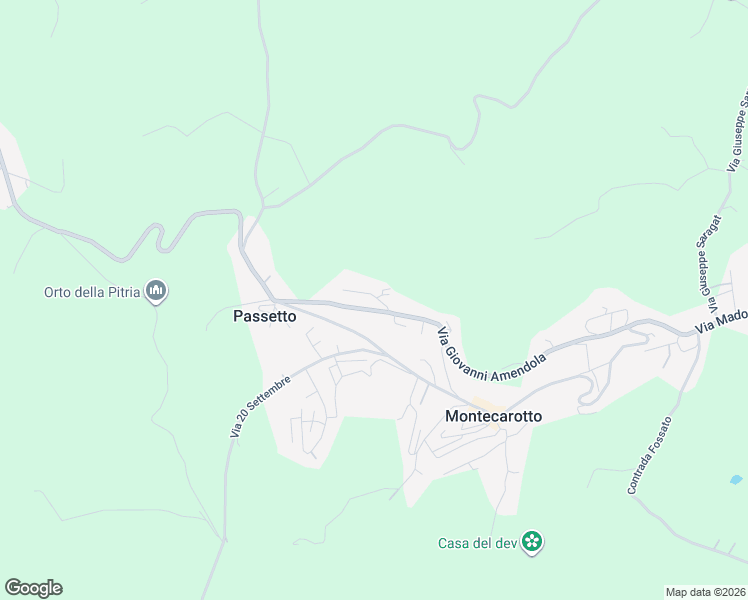 map of restaurants, bars, coffee shops, grocery stores, and more near 92 Via Giovanni Amendola in Montecarotto