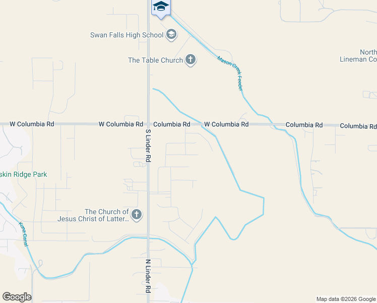 map of restaurants, bars, coffee shops, grocery stores, and more near 8430 South Linder Road in Meridian