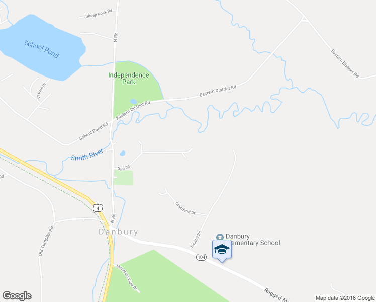 map of restaurants, bars, coffee shops, grocery stores, and more near 72A Spa Road in Danbury