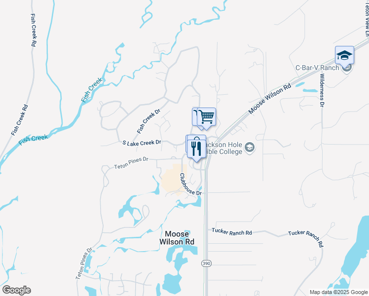 map of restaurants, bars, coffee shops, grocery stores, and more near 3950 South Lake Creek Drive in Wilson