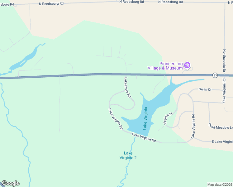 map of restaurants, bars, coffee shops, grocery stores, and more near West Lake Virginia Road in Sauk County