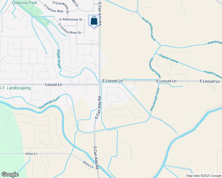 map of restaurants, bars, coffee shops, grocery stores, and more near 4842 East Locust Lane in Nampa