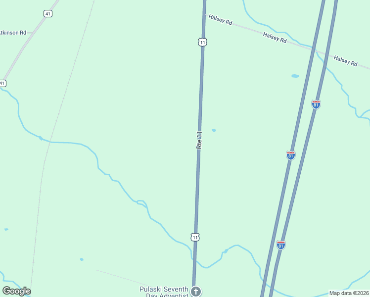 map of restaurants, bars, coffee shops, grocery stores, and more near 4327 U.S. 11 in Pulaski