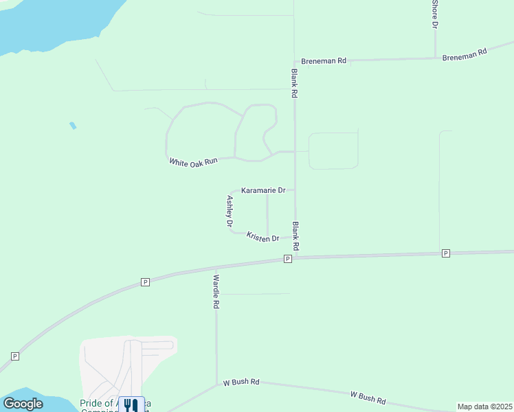 map of restaurants, bars, coffee shops, grocery stores, and more near N7045 Wind Mariah Way in Pardeeville
