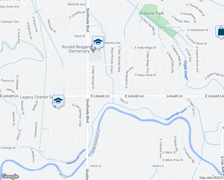 map of restaurants, bars, coffee shops, grocery stores, and more near 3738 South Palm Springs Street in Nampa