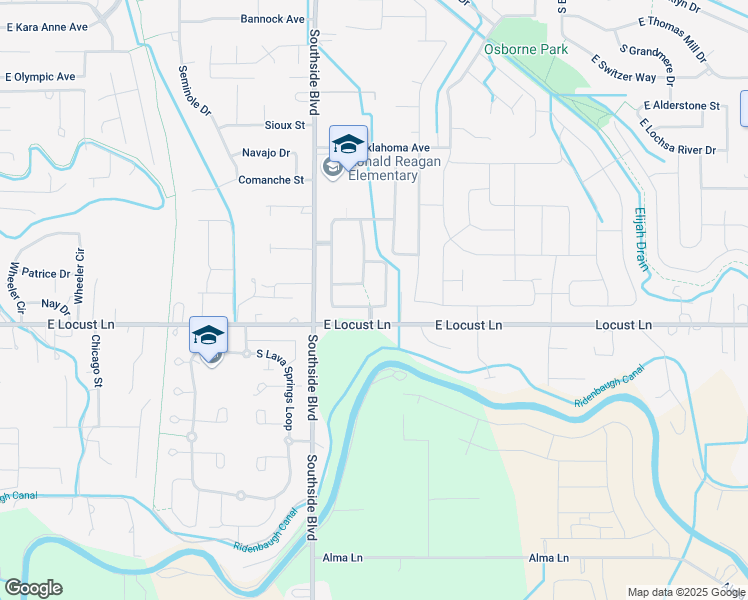 map of restaurants, bars, coffee shops, grocery stores, and more near 3722 South Big Springs Way in Nampa