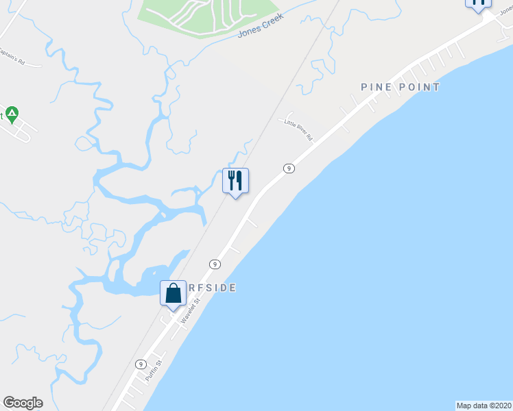 map of restaurants, bars, coffee shops, grocery stores, and more near 202 State Route 9 in Old Orchard Beach