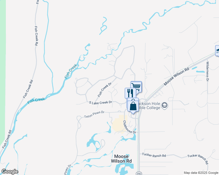 map of restaurants, bars, coffee shops, grocery stores, and more near 3665 Fish Creek Drive in Wilson