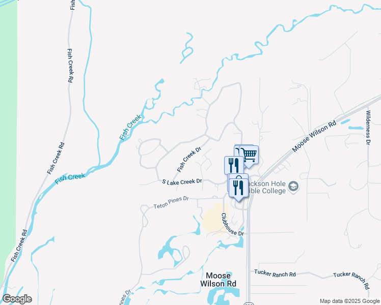 map of restaurants, bars, coffee shops, grocery stores, and more near 3665 Fish Creek Dr in Wilson