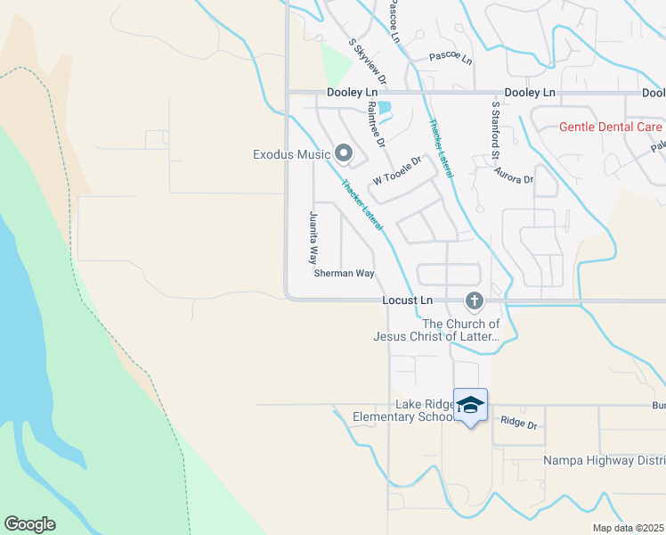 map of restaurants, bars, coffee shops, grocery stores, and more near 3719 Clifton Way in Nampa