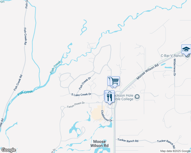 map of restaurants, bars, coffee shops, grocery stores, and more near 3675 Teton Drive in Wilson
