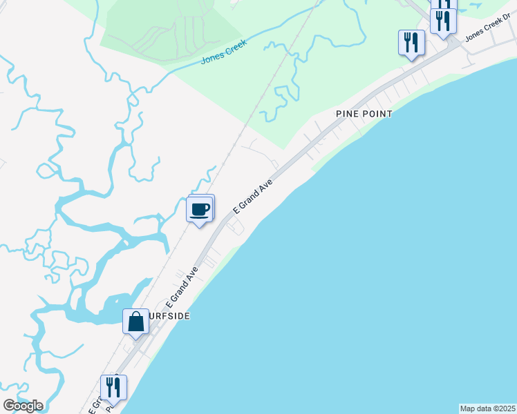 map of restaurants, bars, coffee shops, grocery stores, and more near 212 East Grand Avenue in Old Orchard Beach