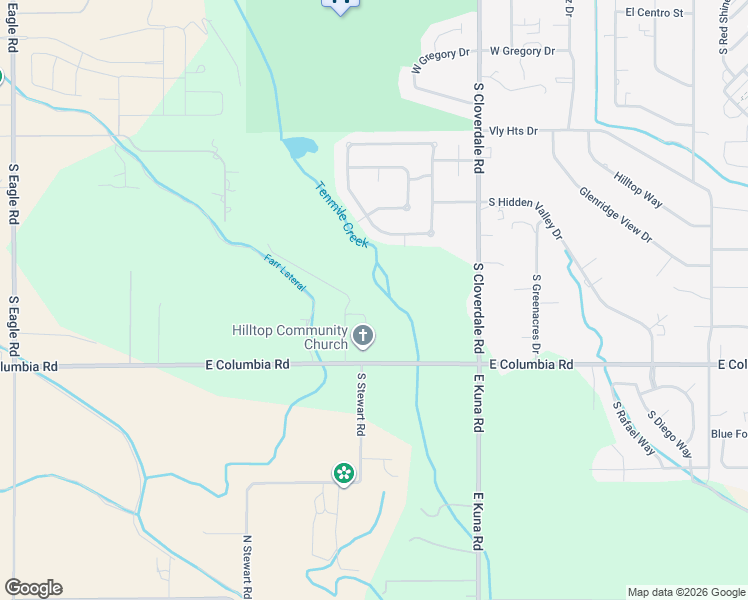 map of restaurants, bars, coffee shops, grocery stores, and more near 4470 East Columbia Road in Meridian