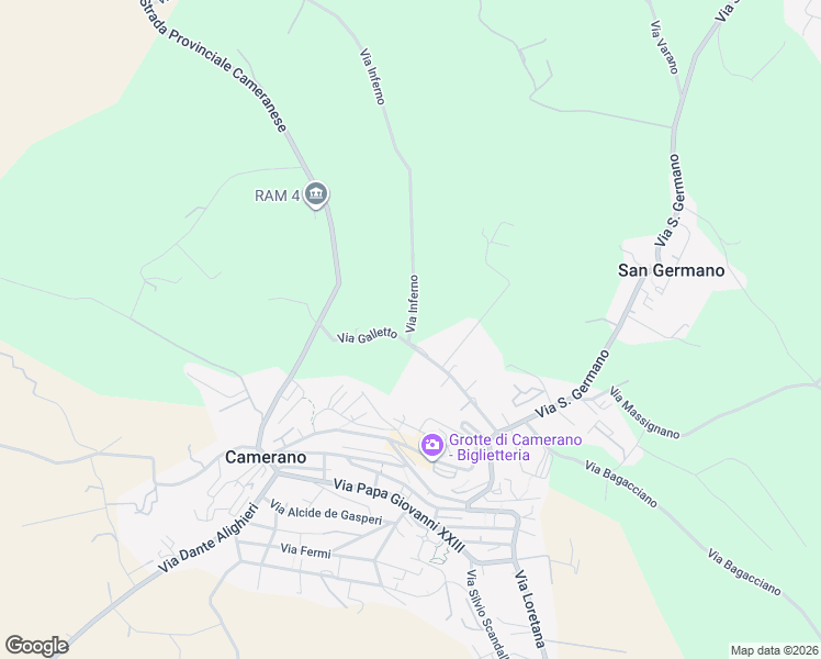 map of restaurants, bars, coffee shops, grocery stores, and more near 15 Via Galletto in Camerano