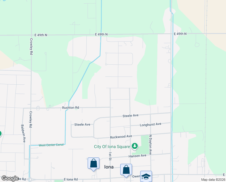 map of restaurants, bars, coffee shops, grocery stores, and more near 5055 41 North in Idaho Falls