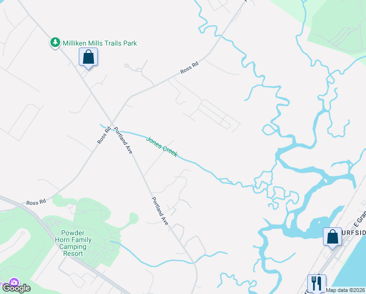 map of restaurants, bars, coffee shops, grocery stores, and more near 141 Portland Avenue in Old Orchard Beach