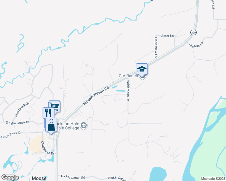 map of restaurants, bars, coffee shops, grocery stores, and more near 3765 Wilderness Drive in Wilson