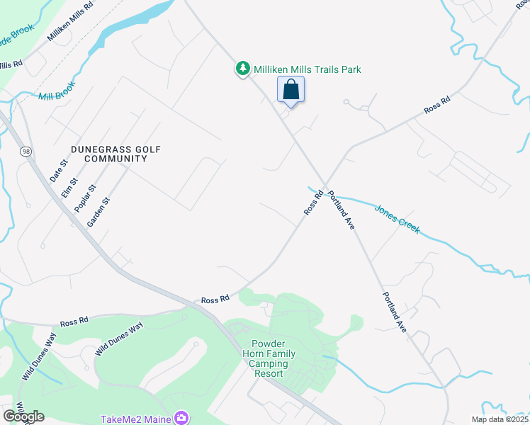 map of restaurants, bars, coffee shops, grocery stores, and more near 4 New Colony Drive in Old Orchard Beach