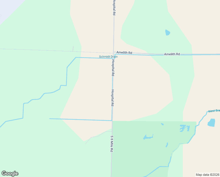 map of restaurants, bars, coffee shops, grocery stores, and more near 8739 Hospital Road in Freeland