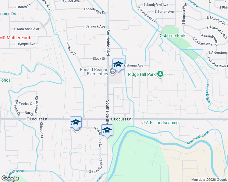 map of restaurants, bars, coffee shops, grocery stores, and more near 3524 South High Springs Street in Nampa