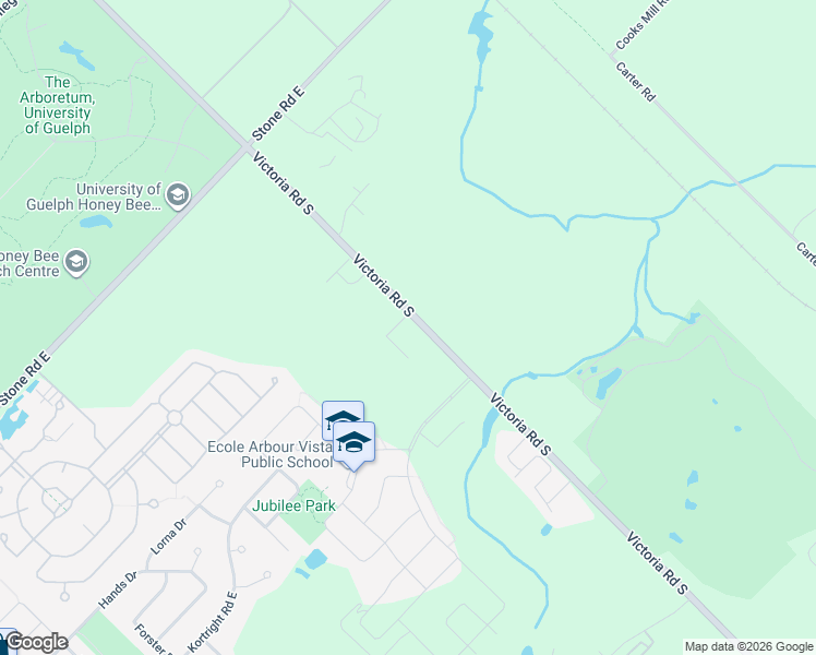 map of restaurants, bars, coffee shops, grocery stores, and more near 38 Thatcher Drive in Guelph