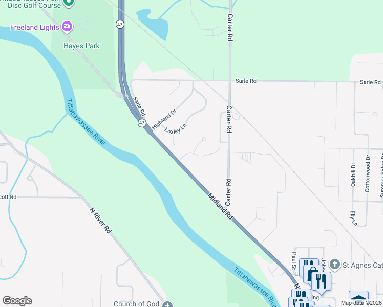 map of restaurants, bars, coffee shops, grocery stores, and more near 5 Sanctuary Way in Freeland
