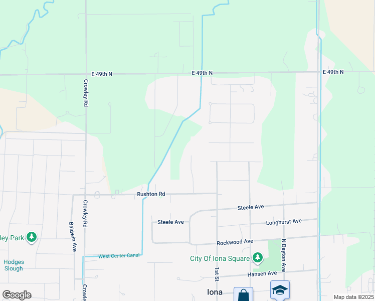 map of restaurants, bars, coffee shops, grocery stores, and more near 4369 Rushton Circle in Iona