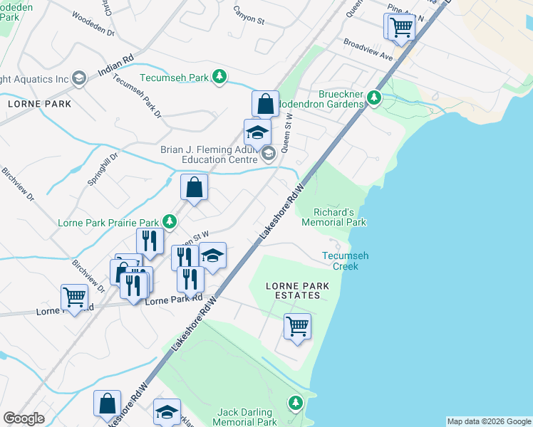 map of restaurants, bars, coffee shops, grocery stores, and more near 930 Maramis Court in Mississauga
