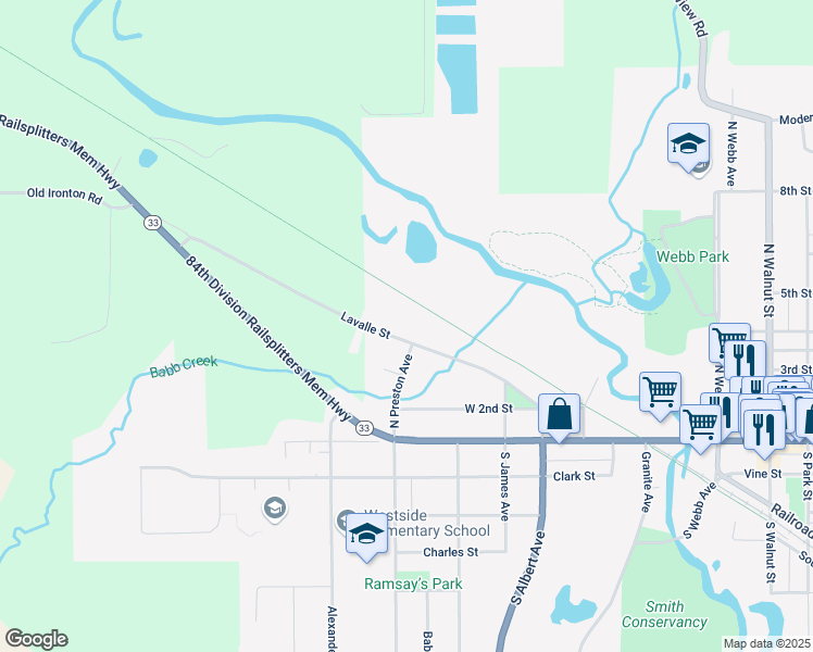 map of restaurants, bars, coffee shops, grocery stores, and more near 608 Lavalle Street in Reedsburg