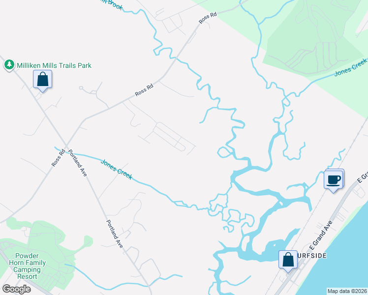 map of restaurants, bars, coffee shops, grocery stores, and more near 1 Seacoast Ln in Old Orchard Beach