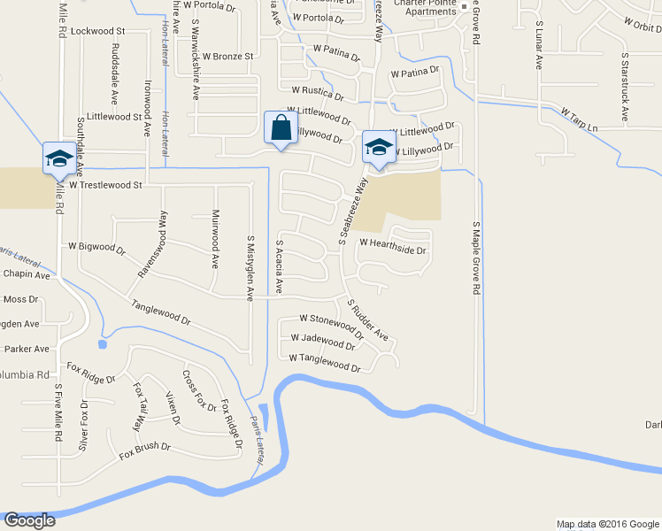 map of restaurants, bars, coffee shops, grocery stores, and more near 7376 South Kaywood Way in Boise