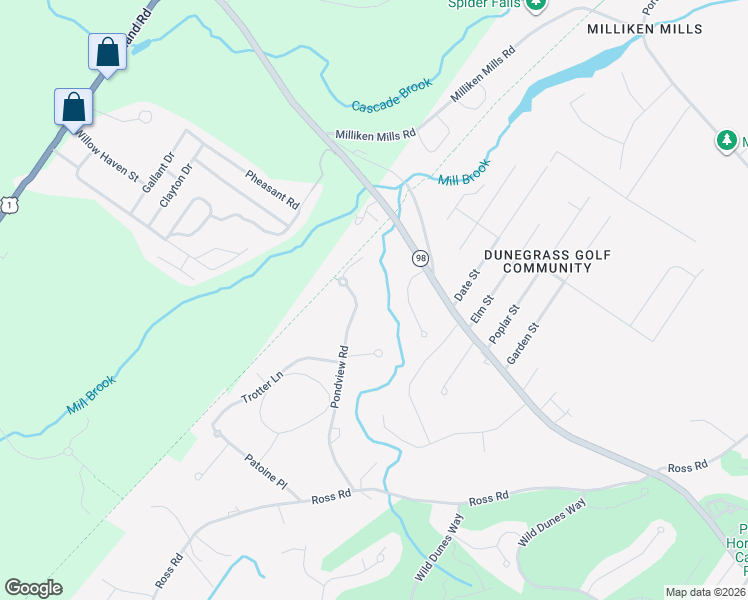 map of restaurants, bars, coffee shops, grocery stores, and more near 16 Pondview Road in Old Orchard Beach
