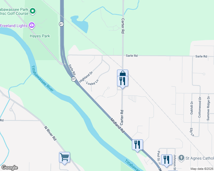map of restaurants, bars, coffee shops, grocery stores, and more near 5 Sanctuary Way in Freeland
