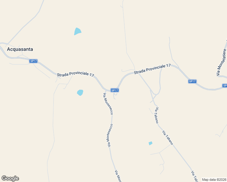 map of restaurants, bars, coffee shops, grocery stores, and more near 12A Via Acquasanta in Provincia di Ancona